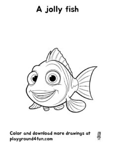 Coloring pages: A jolly fish pdf