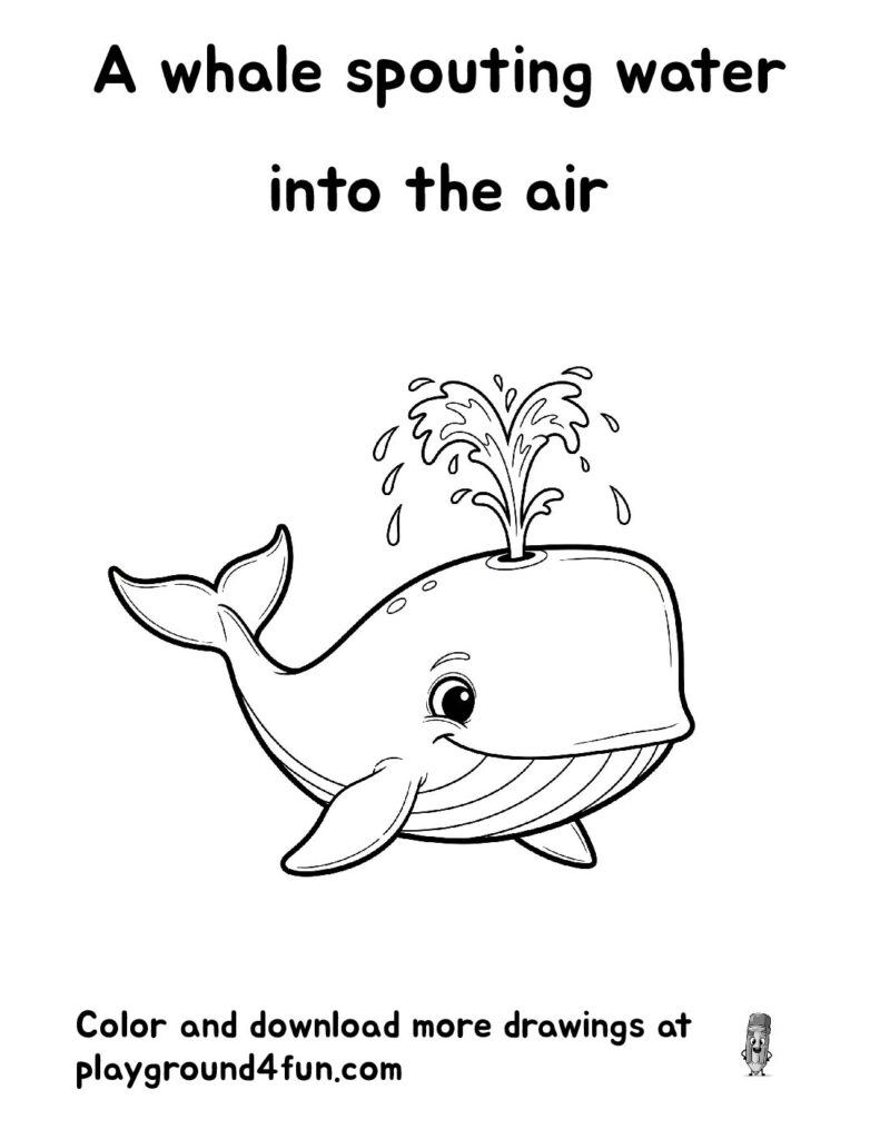 A whale spouting water into the air