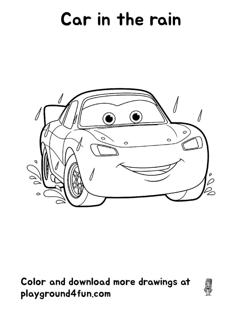 Car in the rain