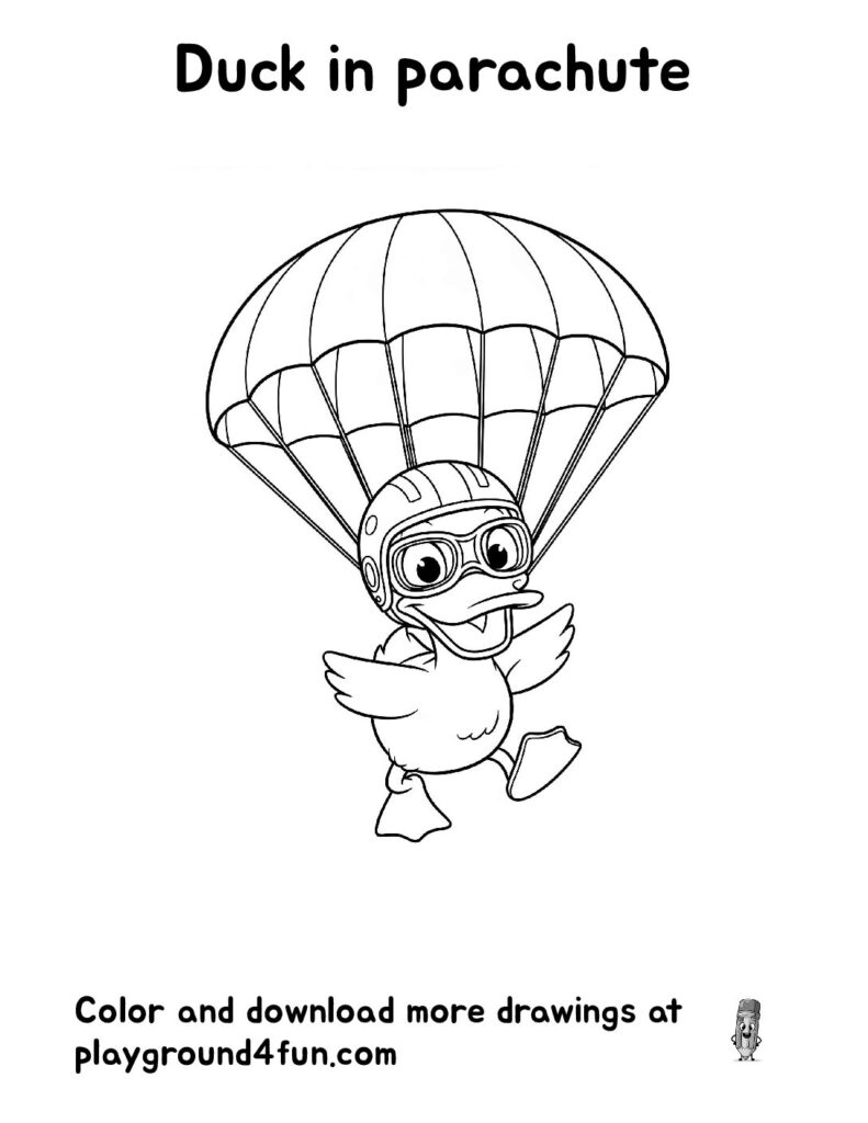 Duck in Parachute