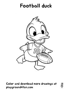 Coloring pages: Football duck pdf