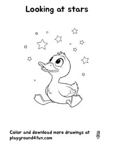 Coloring pages: Looking at stars pdf