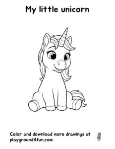 Coloring pages: My Little Unicorn pdf