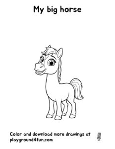 Coloring pages: My big horse pdf