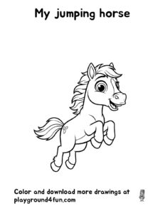 Coloring pages: My jumping horse pdf