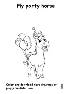 Coloring pages: My party horse pdf