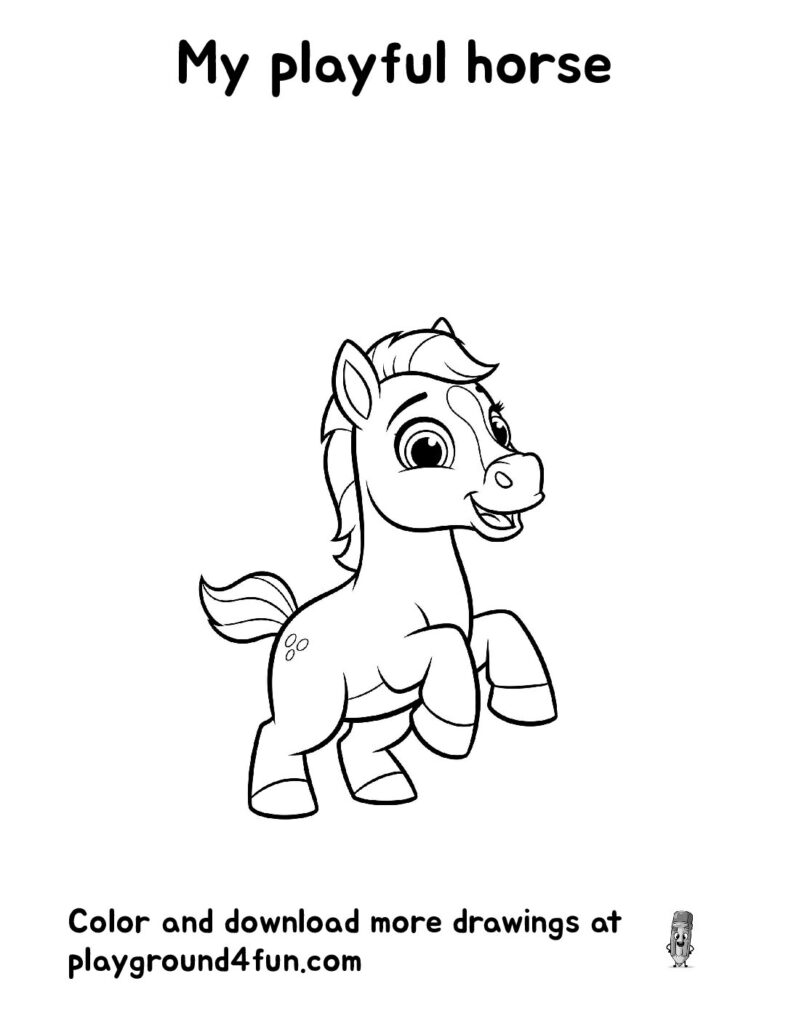 My Playful Horse Coloring Pages