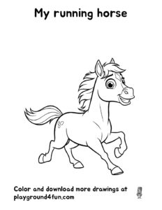 Coloring pages: My running horse pdf