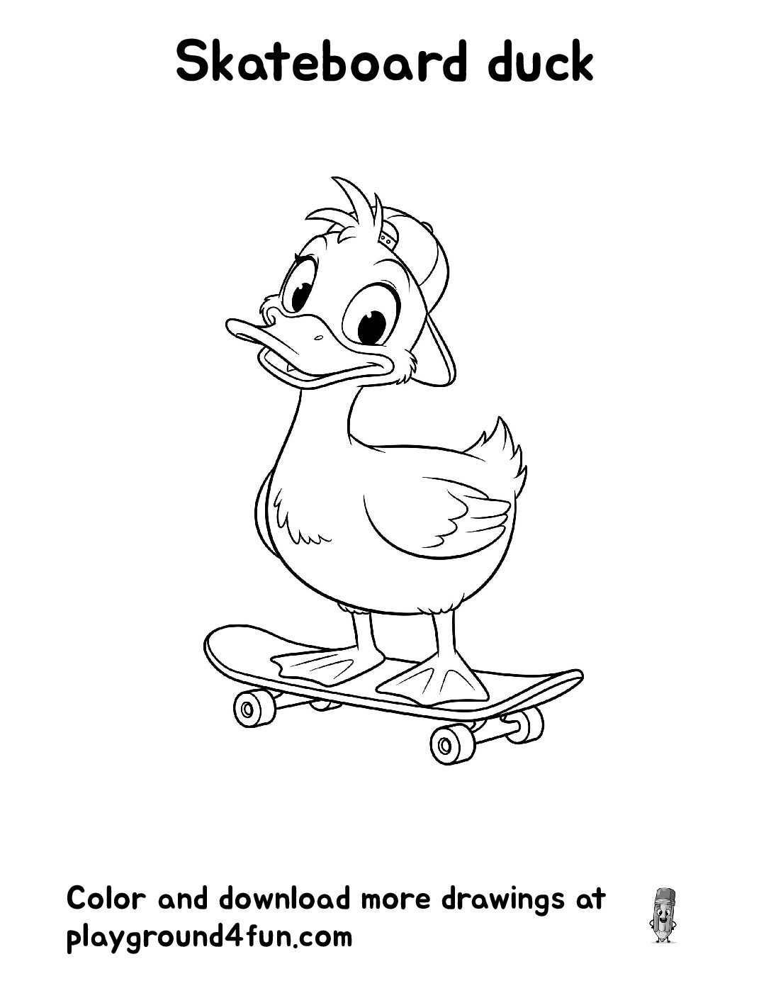 Skateboard duck