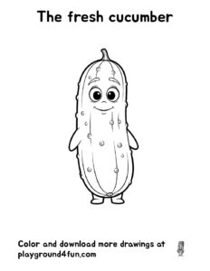 Coloring pages: The fresh cucumber pdf