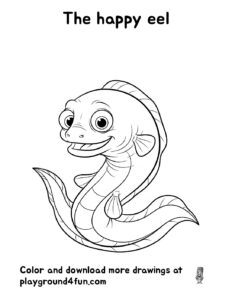 Coloring pages: The happy eel pdf