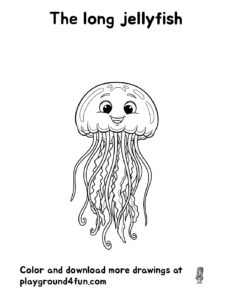 Coloring pages: The long jellyfish pdf