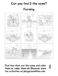 Can you find 2 the same? Farming