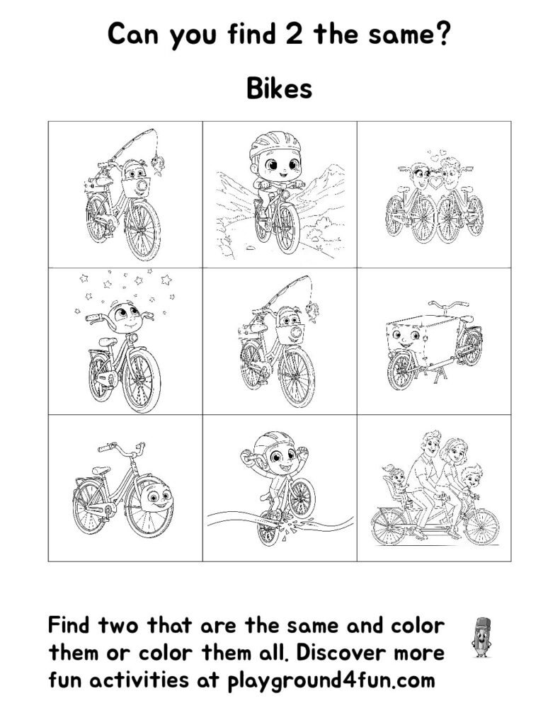 Can you find 2 the same?Bikes