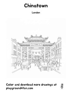 Coloring pages: Chinatown London pdf