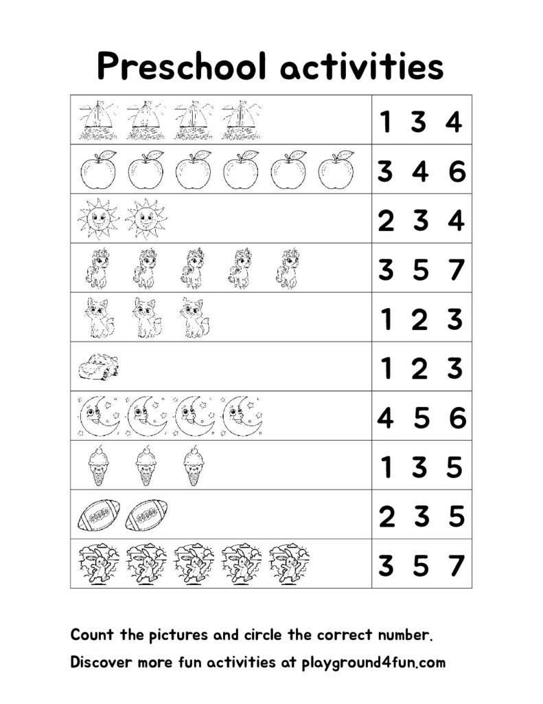 Circle the correct number – #1