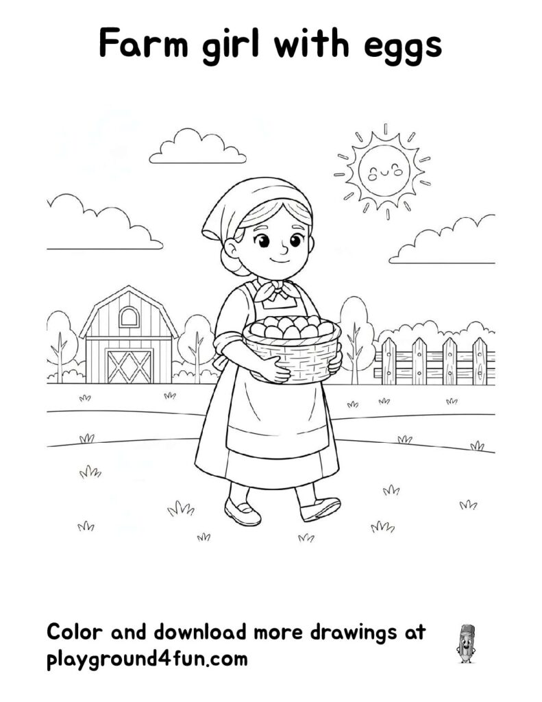Farm Girl with Eggs