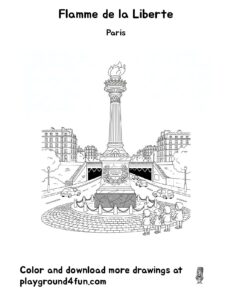 Coloring pages: Flamme de la Liberte Paris pdf