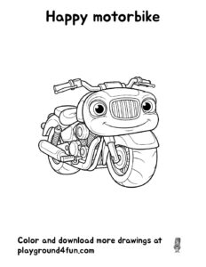 Happy motorbike