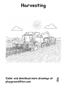 Coloring pages: Harvesting pdf