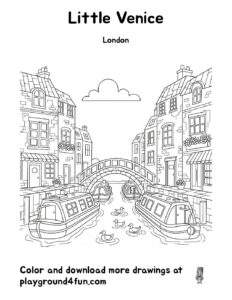 Coloring pages: Little Venice London pdf