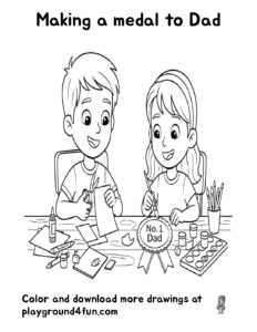 Making a medal to Dad