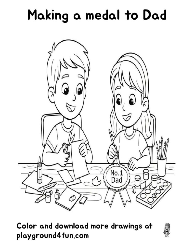 Making a medal to Dad