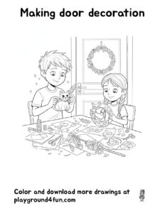 Making door decoration