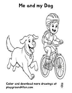 Coloring pages: Me and my Dog 1 pdf