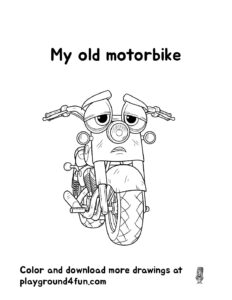 Coloring pages: My old motorbike pdf