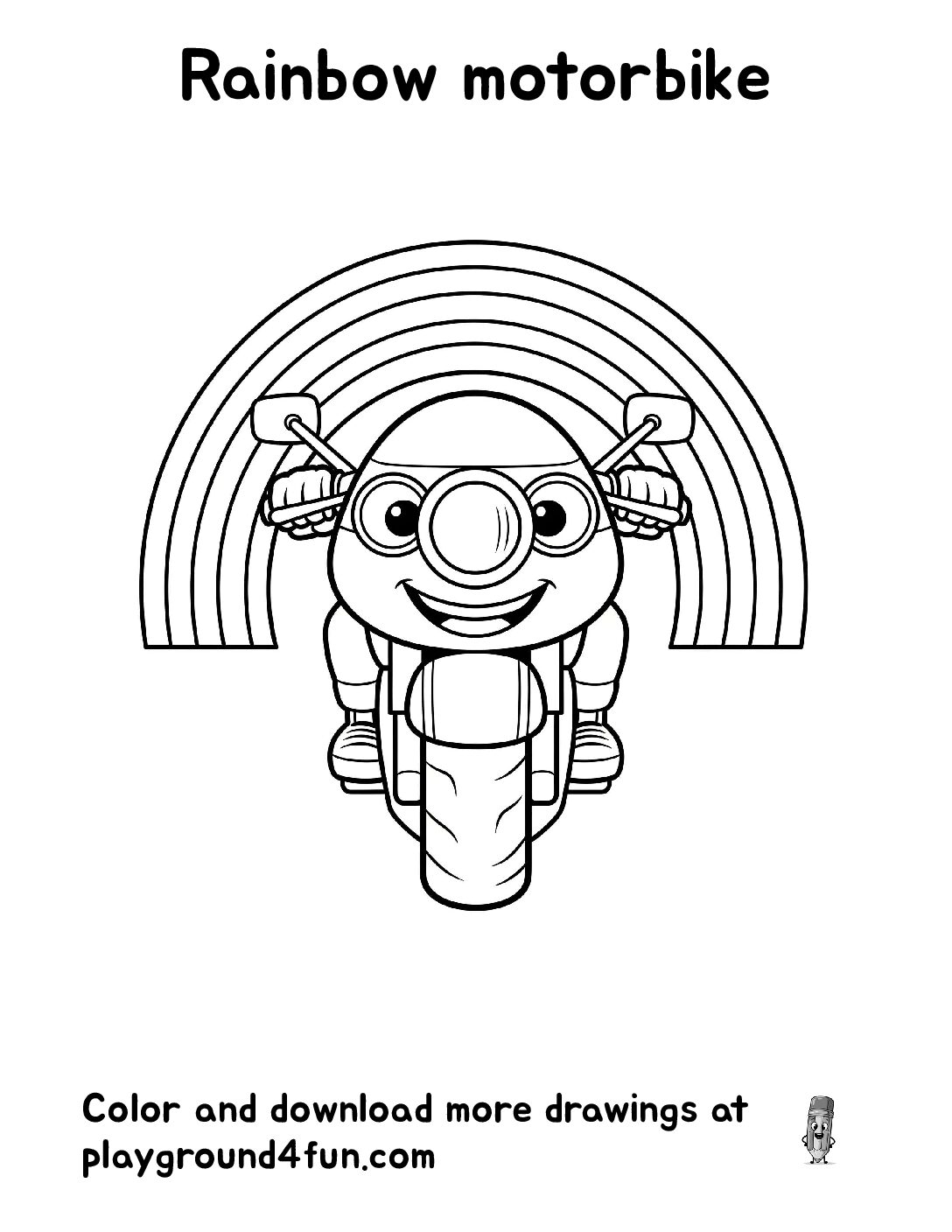 Rainbow Motorbike