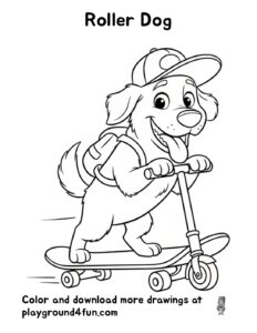 Coloring pages: Roller Dog pdf