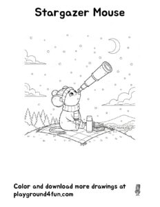 Coloring pages: Stargazer Mouse pdf