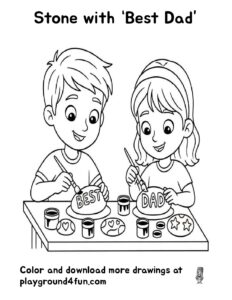 Stone with “Best Dad”