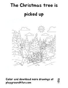 The Christmas tree is picked up