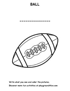 The first words – BALL