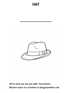 Coloring pages: The first words HAT pdf