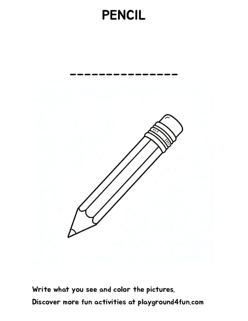 The first word – PENCIL