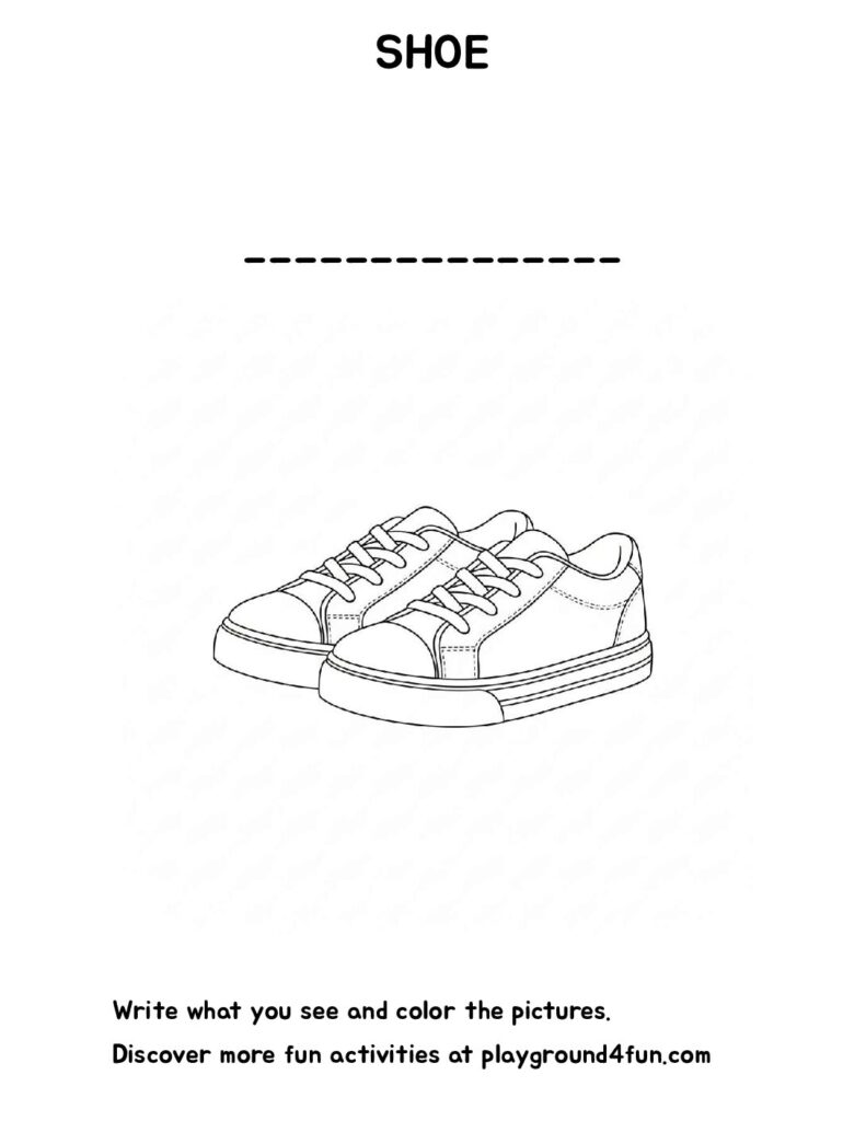 The first word – SHOE