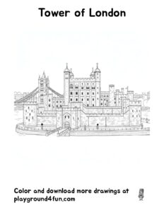 Coloring pages: Tower of London pdf