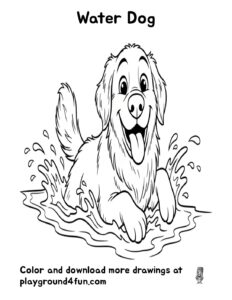 Coloring pages: Water Dog pdf