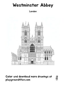 Coloring pages: Westminster Abbey London pdf