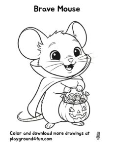 Coloring pages: Brave Mouse pdf