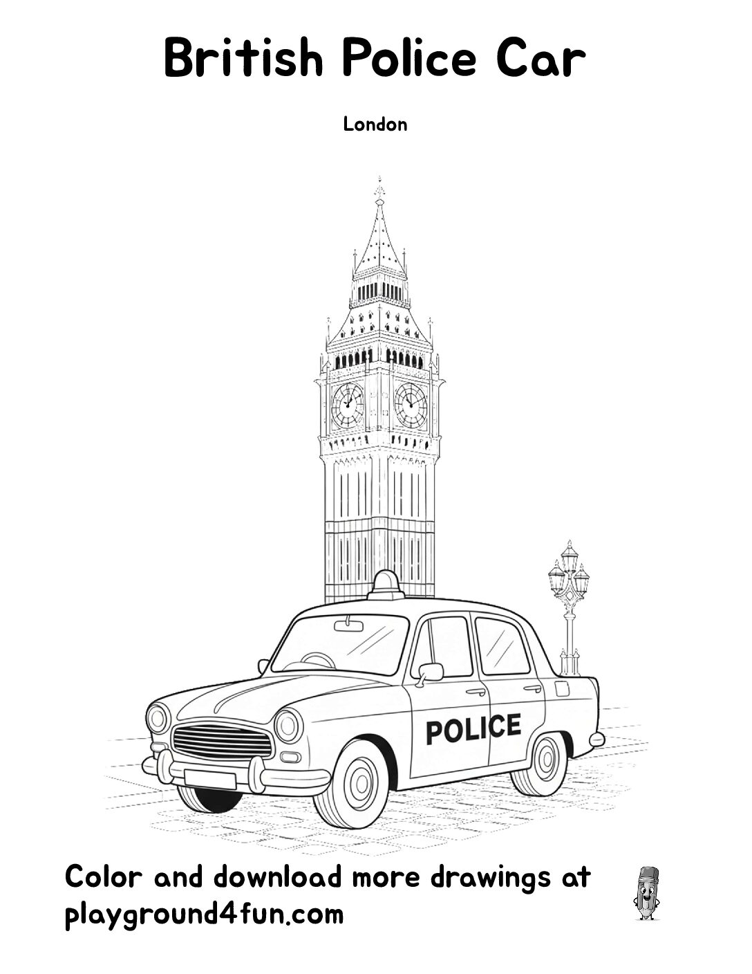 British Police Car, London