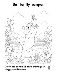 Coloring pages: Butterfly jumper pdf