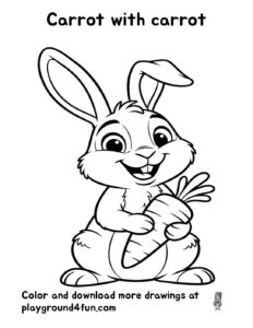 Coloring pages: Carrot with carrot pdf