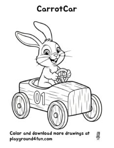 Coloring pages: CarrotCar pdf