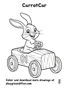 Coloring pages: CarrotCar preview