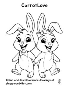Coloring pages: CarrotLove pdf