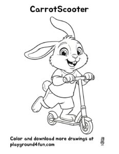 Coloring pages: CarrotScooter pdf